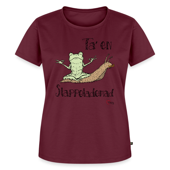 Ta' en Slappelademad Snegl - Eksklusiv Dame T-shirt - Dame premium T-shirt - vinrød - Dajlig