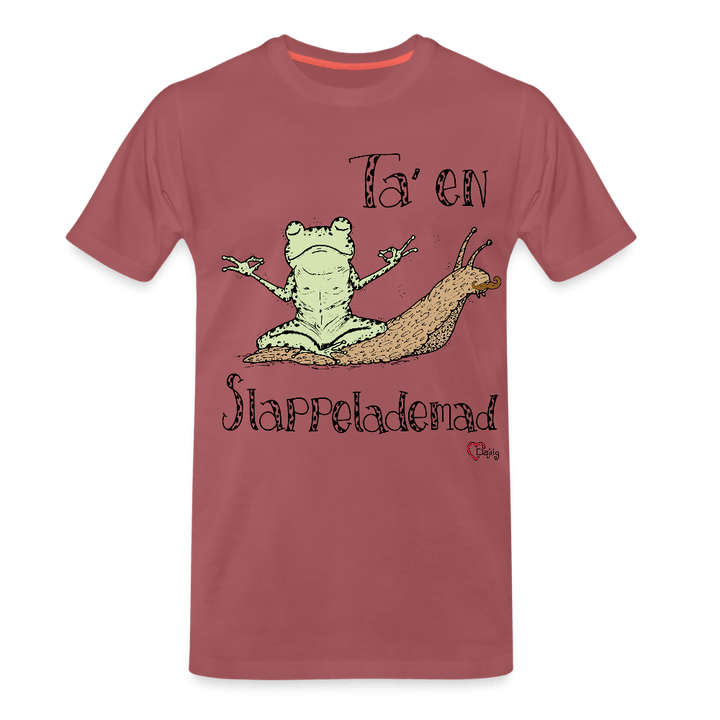 Ta' en Slappelademad Snegl - Eksklusiv Herre T-shirt - Herre premium T-shirt - forvasket bordeaux - Dajlig