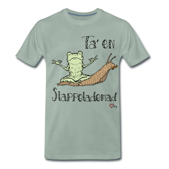 Ta' en Slappelademad Snegl - Eksklusiv Herre T-shirt - Herre premium T-shirt - grågrøn - Dajlig