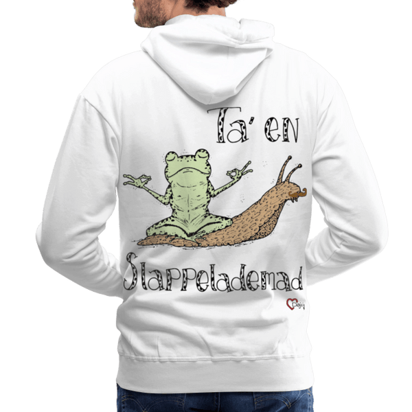 Ta' en Slappelademad Snegl - Herre Hættetrøje - Herre Premium hættetrøje - hvid - Dajlig