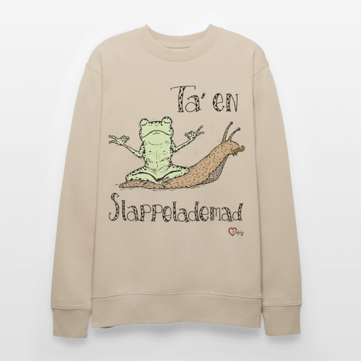 Ta' en Slappelademad Snegl - Kraftig Unisex Sweatshirt - Stanley/Stella økologisk unisex - sweatshirt CHANGER - beige - Dajlig.dk