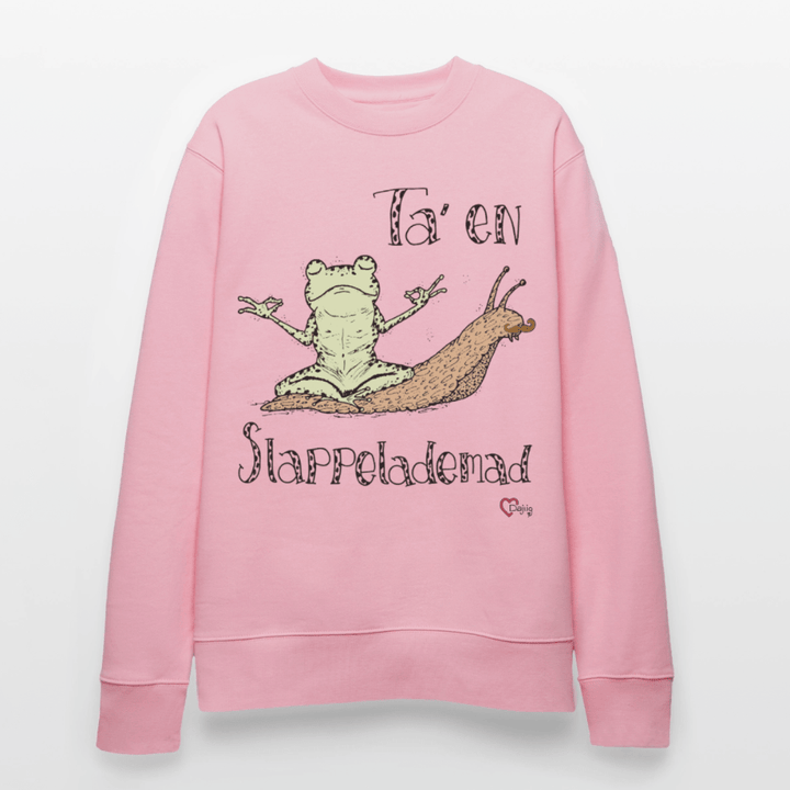 Ta' en Slappelademad Snegl - Kraftig Unisex Sweatshirt - Stanley/Stella økologisk unisex - sweatshirt CHANGER - lys rosa - Dajlig.dk