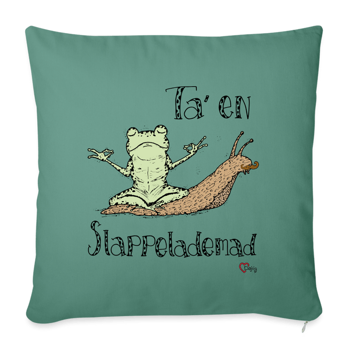 Ta' en Slappelademad Snegl - Sofapude betræk - Pudebetræk 45 x 45 cm - grangrøn - Dajlig.dk