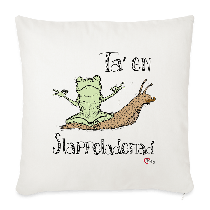 Ta' en Slappelademad Snegl - Sofapude betræk - Pudebetræk 45 x 45 cm - naturhvid - Dajlig.dk