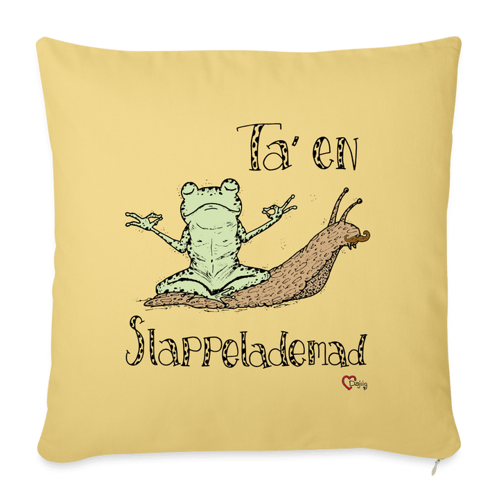 Ta' en Slappelademad Snegl - Sofapude betræk - Pudebetræk 45 x 45 cm - støvet gul - Dajlig.dk
