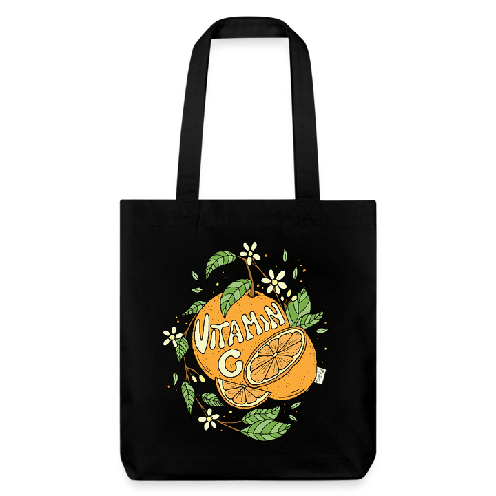 Vitamin C - Kraftig mulepose i genbrugsstof - Stanley/Stella heavyweight recycled mulepose - sort - Dajlig