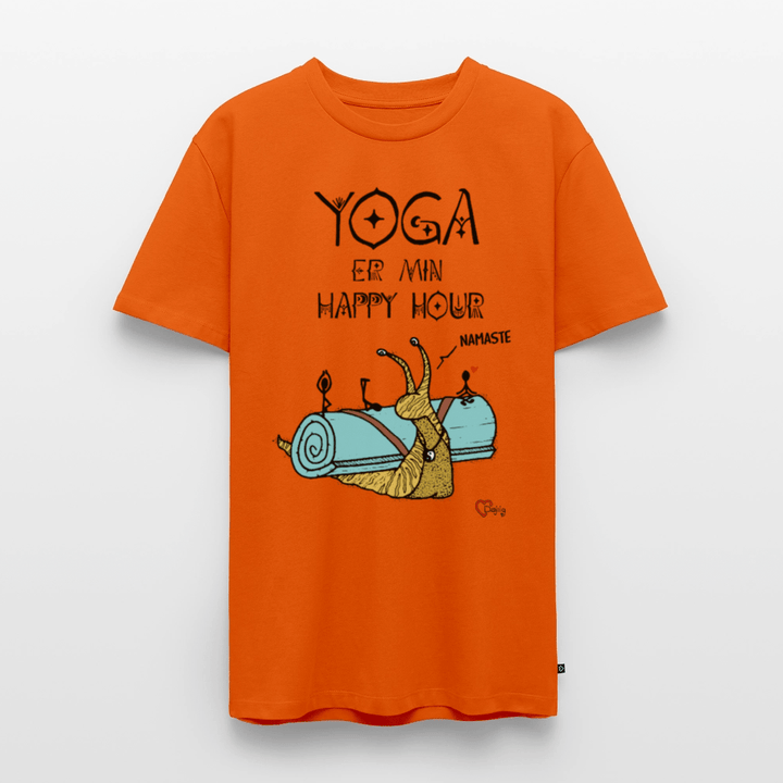 Yoga er min Happy Hour - Eksklusiv Herre T-shirt - Herre premium T-shirt - orange - Dajlig