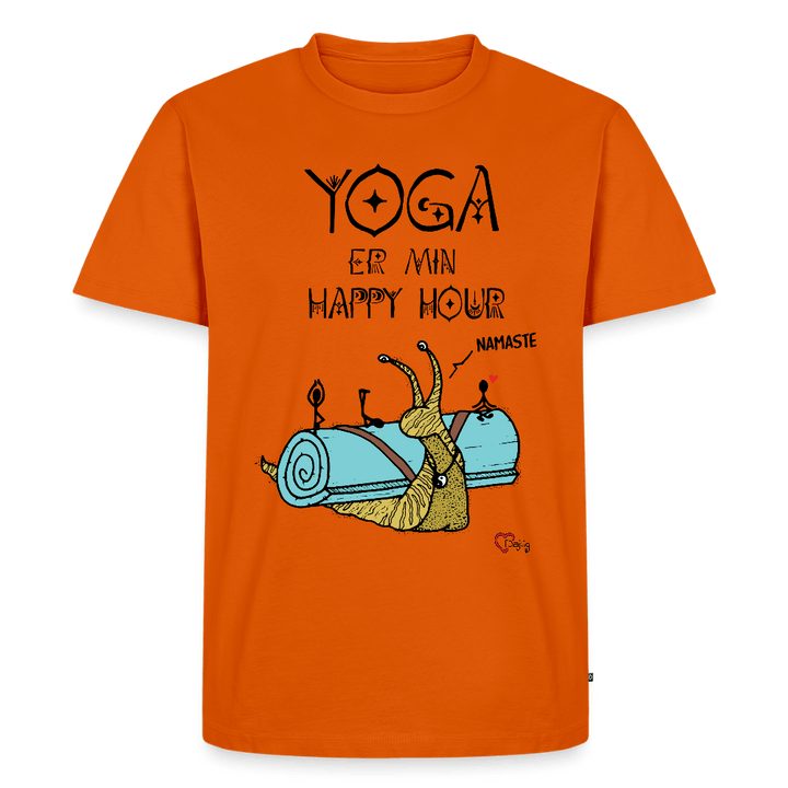 Yoga er min Happy Hour - Eksklusiv Herre T-shirt - Herre premium T-shirt - orange - Dajlig