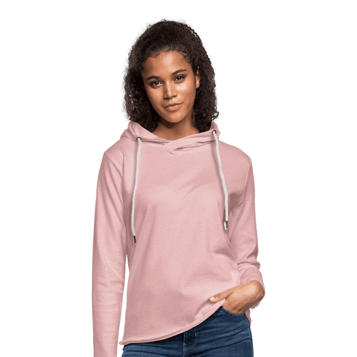 Yoga er min Happy Hour - Let Unisex hættetrøje - Let sweatshirt med hætte, unisex - rosa - creme meleret - Dajlig.dk