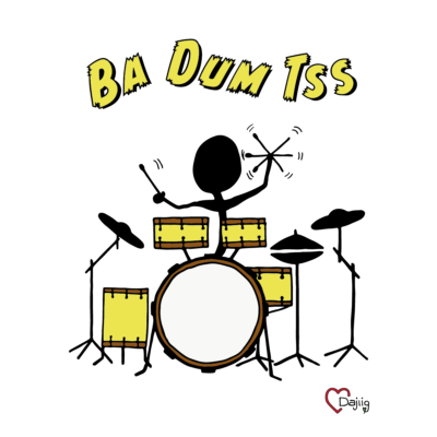 Drummer Ba Dum Tss - Dajlig.dk - Unikke & Finurlige Tryk