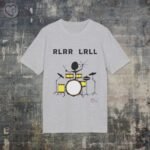 t-shirt til dame og herre - Drummer paradiddl rlrr lrll