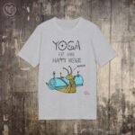 t-shirt til dame og herre - Yoga happy hour