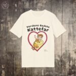 t-shirt til dame og herre - Verdens bedste kattefar